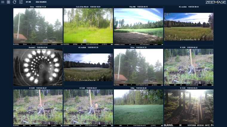 Control room: real-time view of all cameras